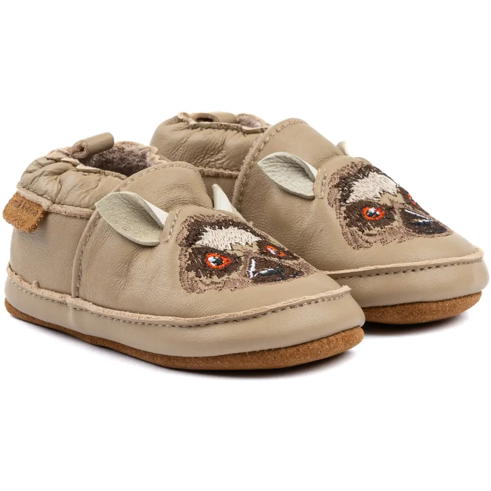 Beige Læderslipper til Børn - Fantastisk Tilbud!