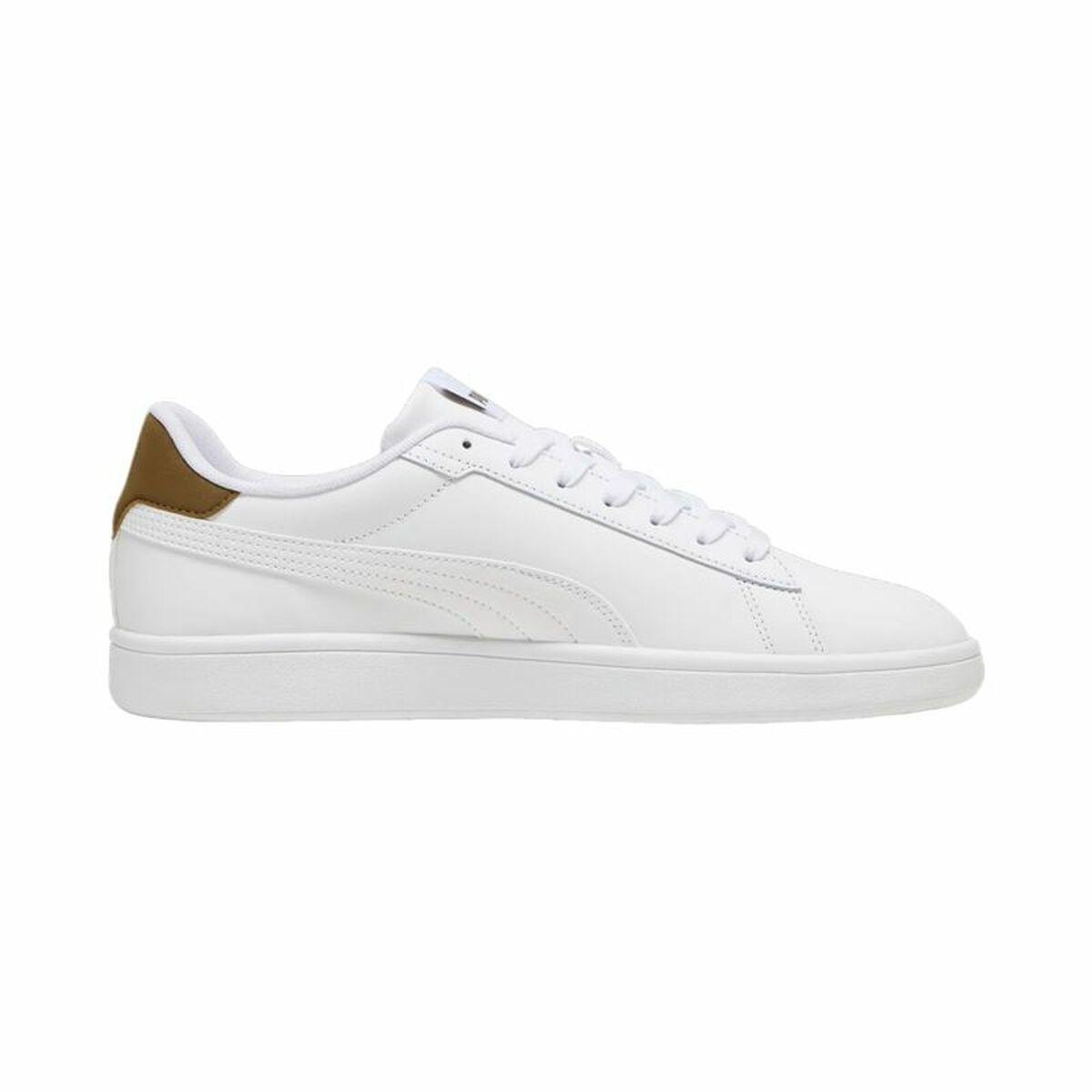 Puma Smash Dame Sneakers - Hvid og Grøn Tilbud 389 DKK