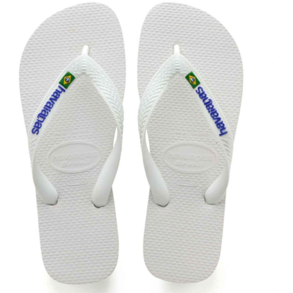 Havaianas Slippers Unisex Brazil Logo – Hvid på udsalg!