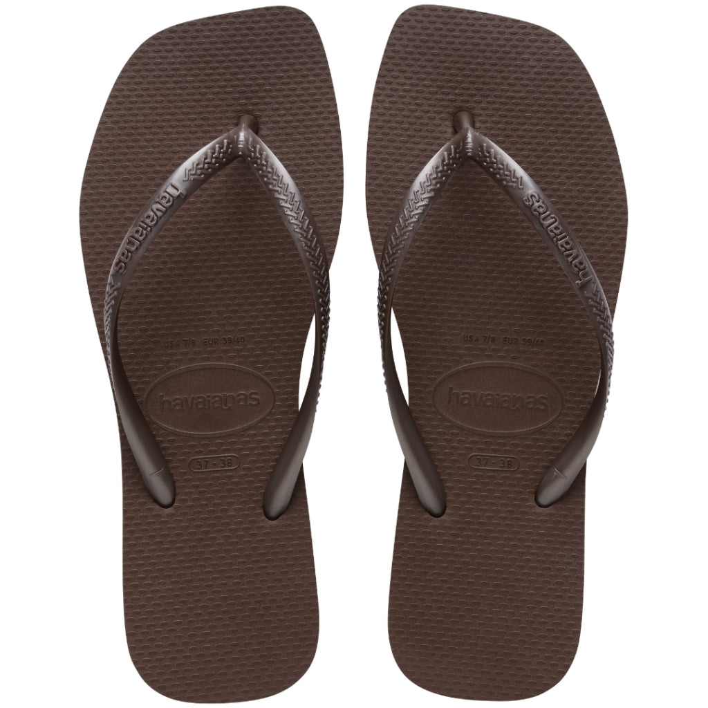 Havaianas Square Slippers 4148301 Dark Brown - Brun Unisex 35/36