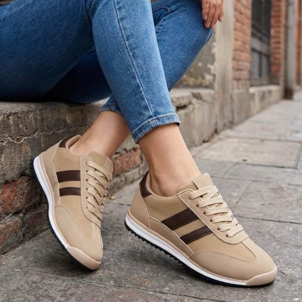 Kamelia Dame Sneakers 130 Kaki Brown - Brun Female 36