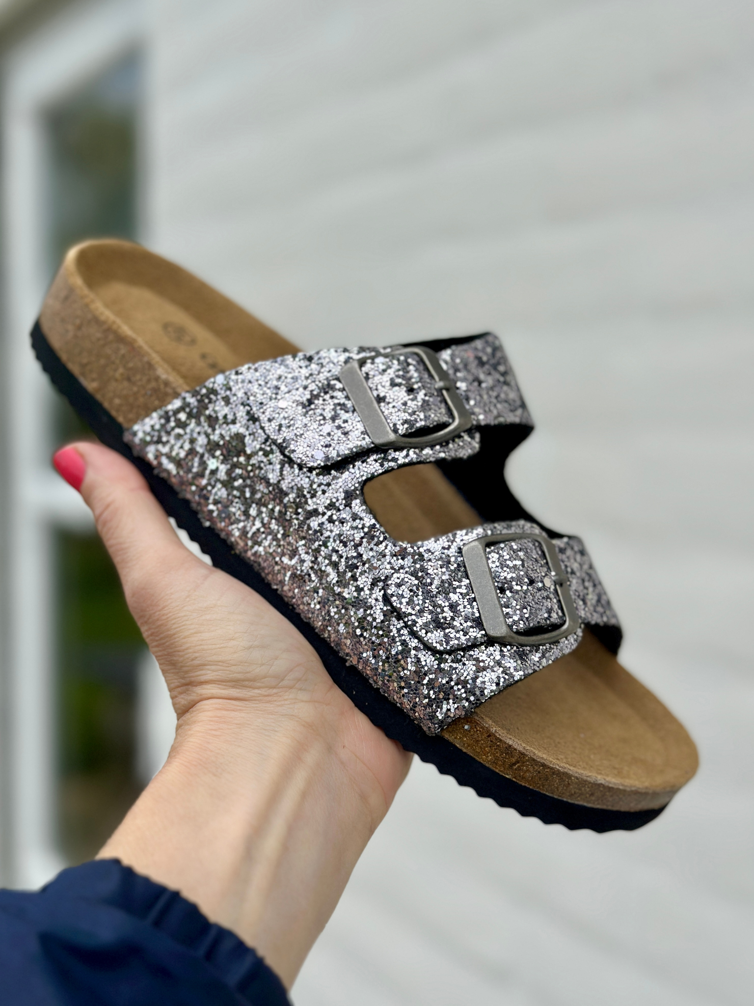 Rugged Gear Bio Sandaler i Sølv Glitter – Kun 249 DKK!