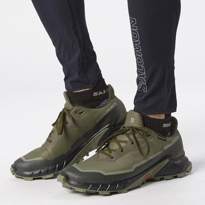 Salomon Alphacross GTX Vandresko til Mænd - Olive Night 799 DKK