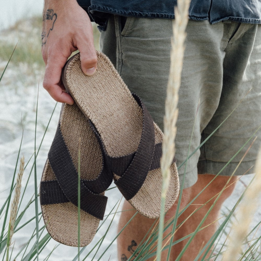 Shangies Unisex Sandaler - Mørkebrun Tilbud!