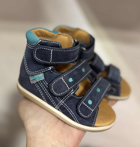 Aurelka Høj Sandal Jeans Turkis Sandal Med Ekstra Støtte -