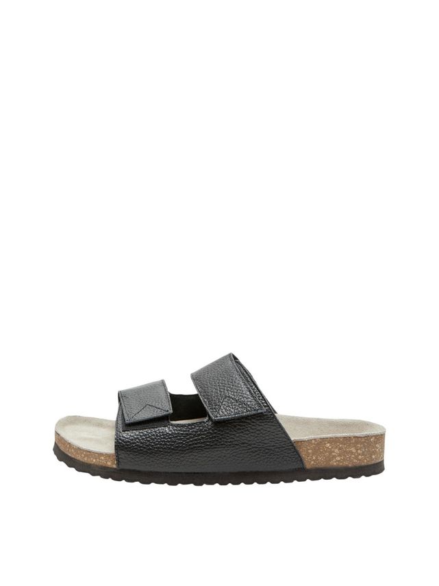 Slhbastian Leather Strap Slider - Sort