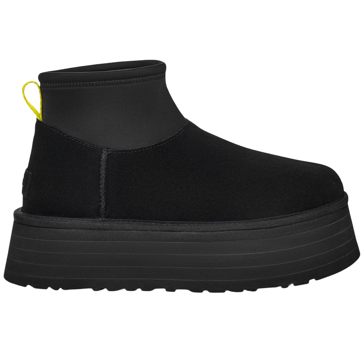 Ugg Classic Mini Dipper Boot Black Yellow - Sort  36