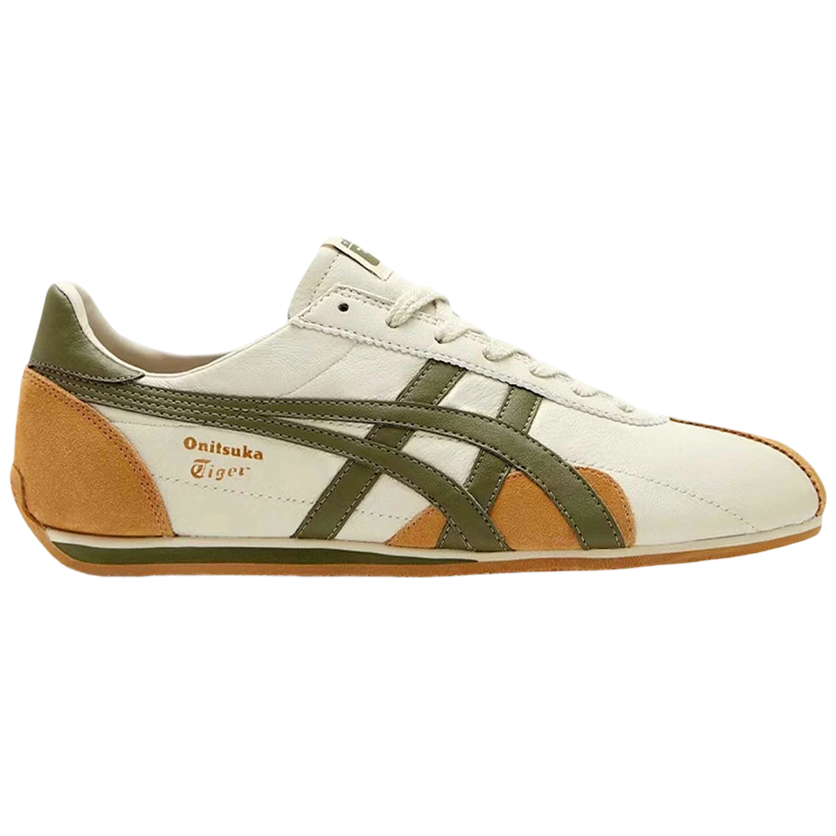 Onitsuka Tiger Runspark Beige Olive Green Mustard Yellow - Grøn  36