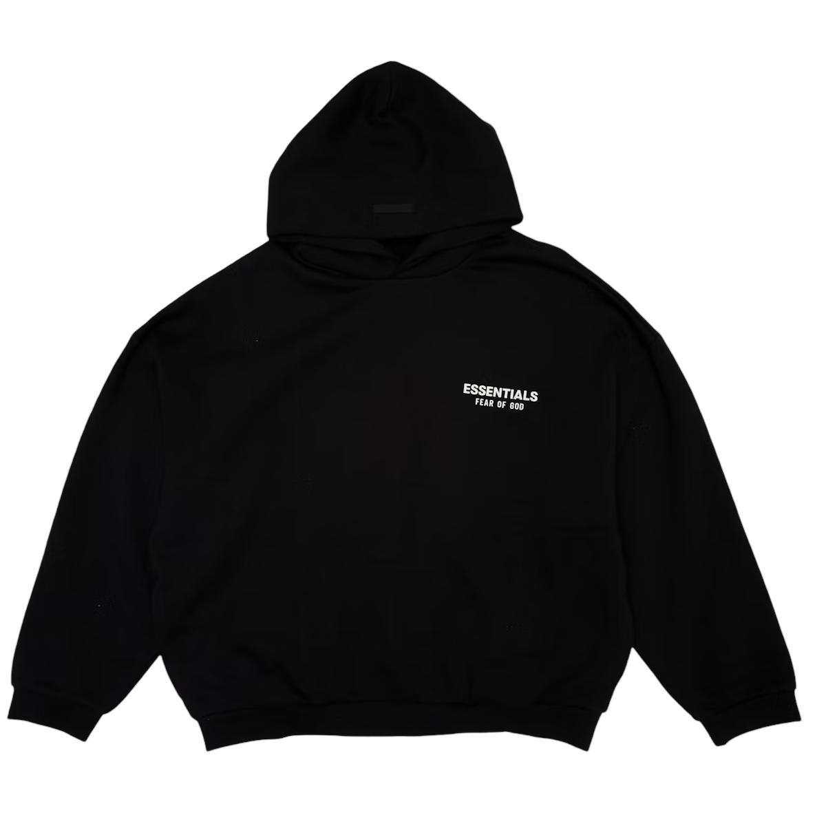 Fear God Essentials Fleece Hoodie Black Fw24 - Sort  XS