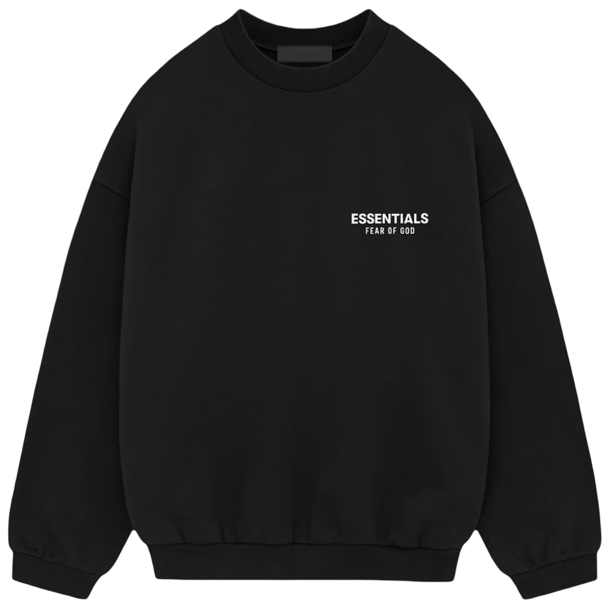 Fear God Essentials Fleece Crewneck Black Fw24 - Sort  XS