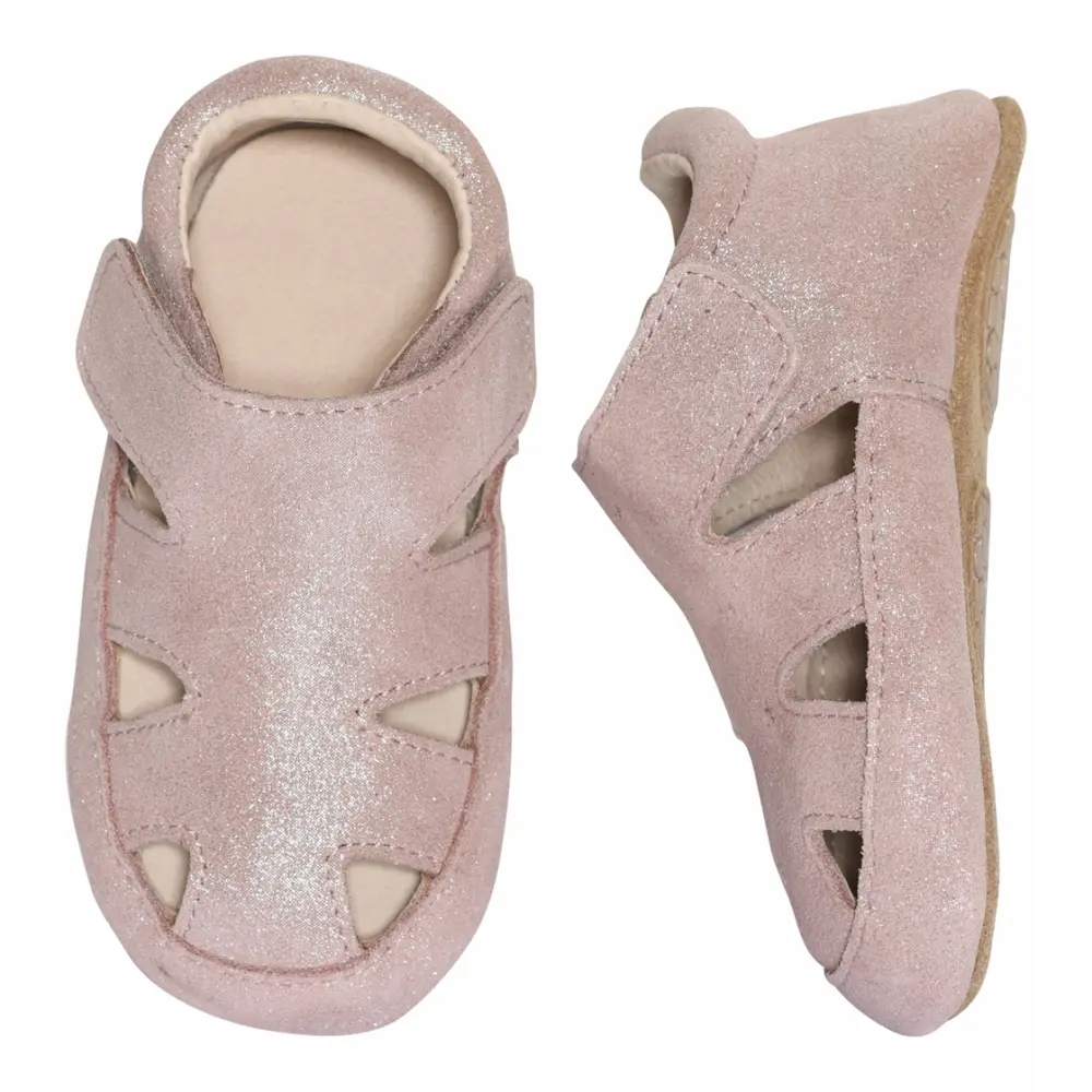 Sandal Læder Slippers Rose Grey - Lyserød  20/21