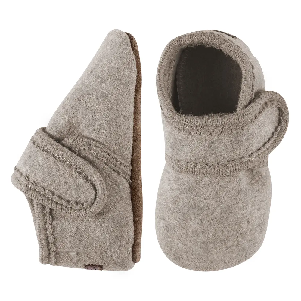 Uld Hjemmesko Beige Melange - Hjemmesko  26/27