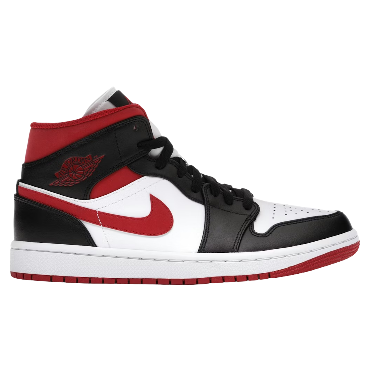 Air Jordan Mid Gym Red Black White - Sort  36