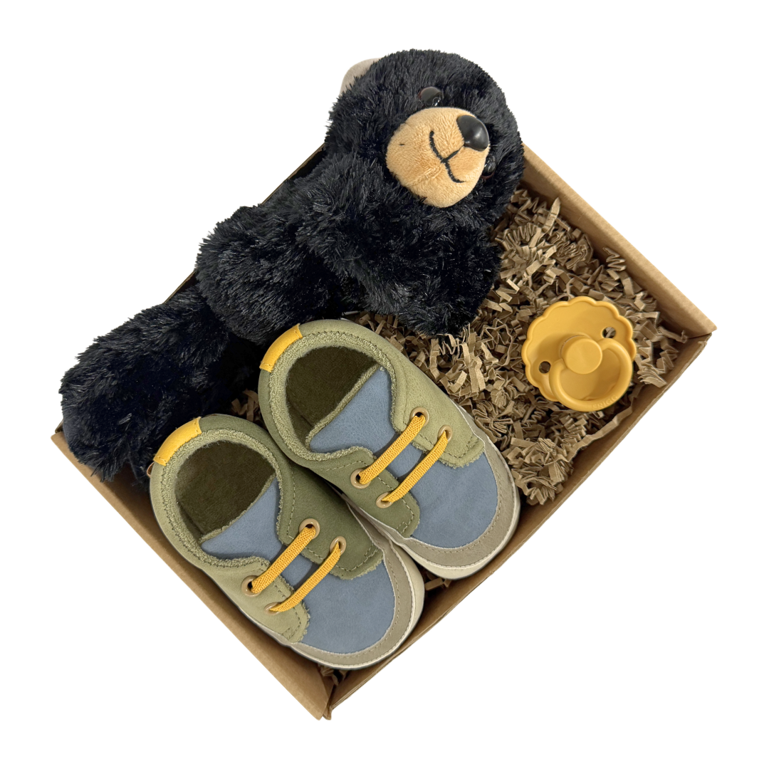 Barselsgave  Lille Sød Gave Med Krammebamse Slippers -