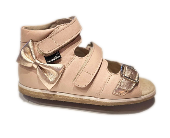 Aurelka Sandal Nude Sløjfe Spænderem Sandal Med Ekstra Støtte -