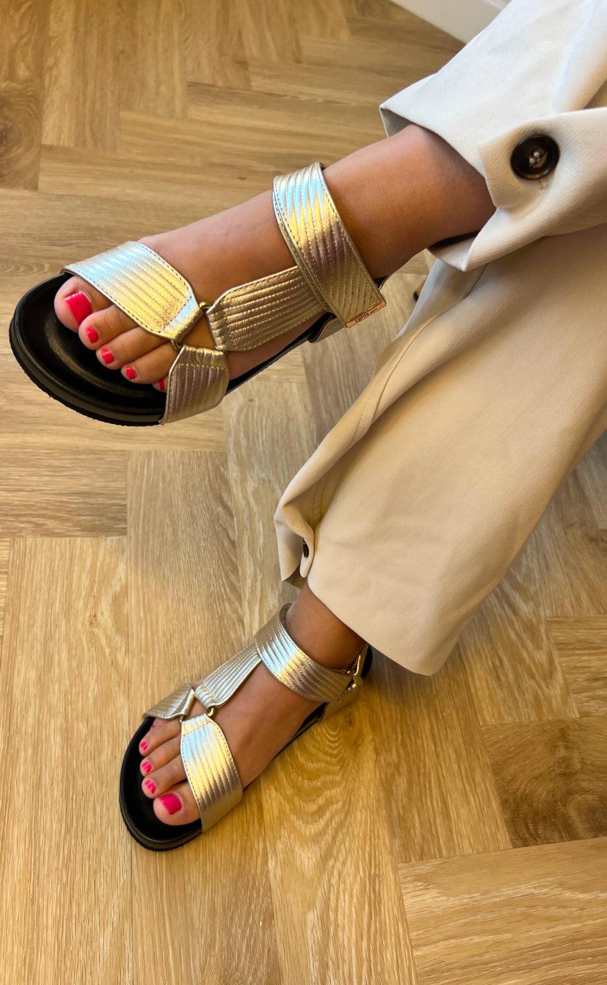 Copenhagen Shoes Sandaler Carrie Leather Gold - Guld  36