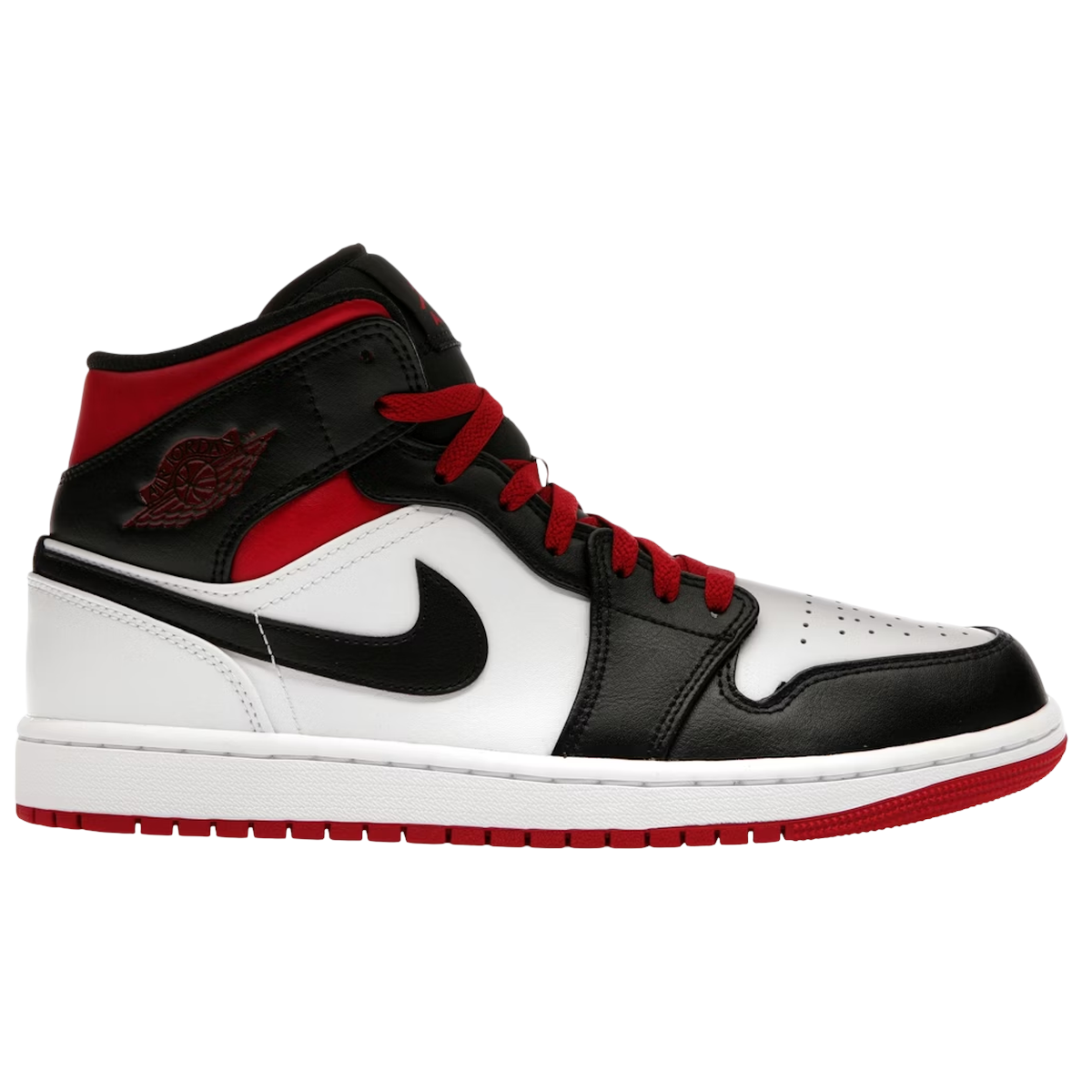 Air Jordan Mid Gym Red Black Toe - Sort  40