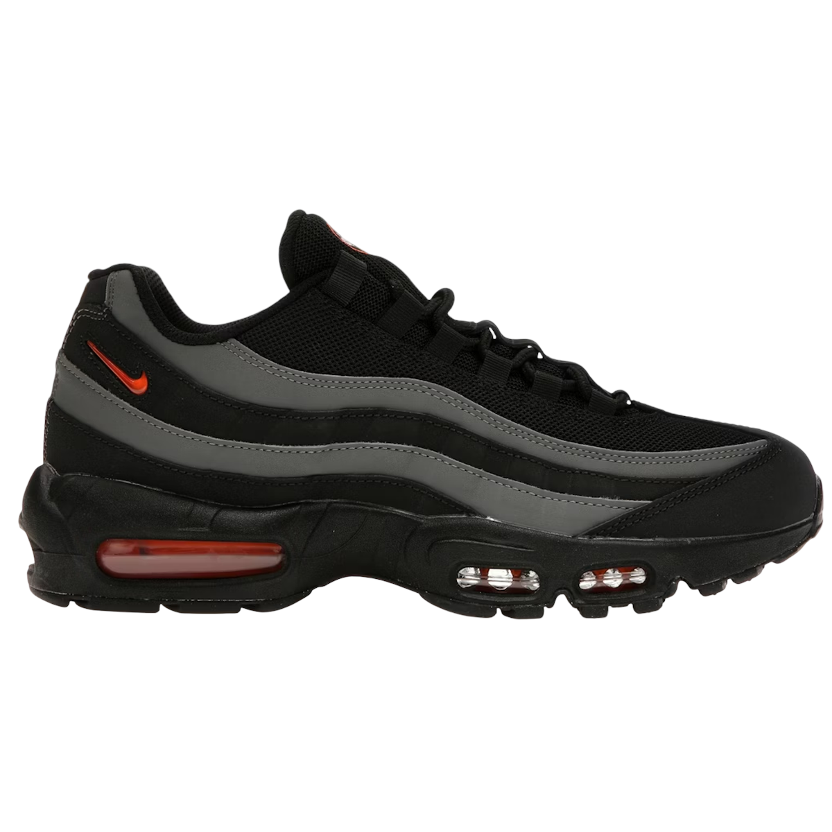 Nike Air Max Black Grey Safety Orange - Sort  36