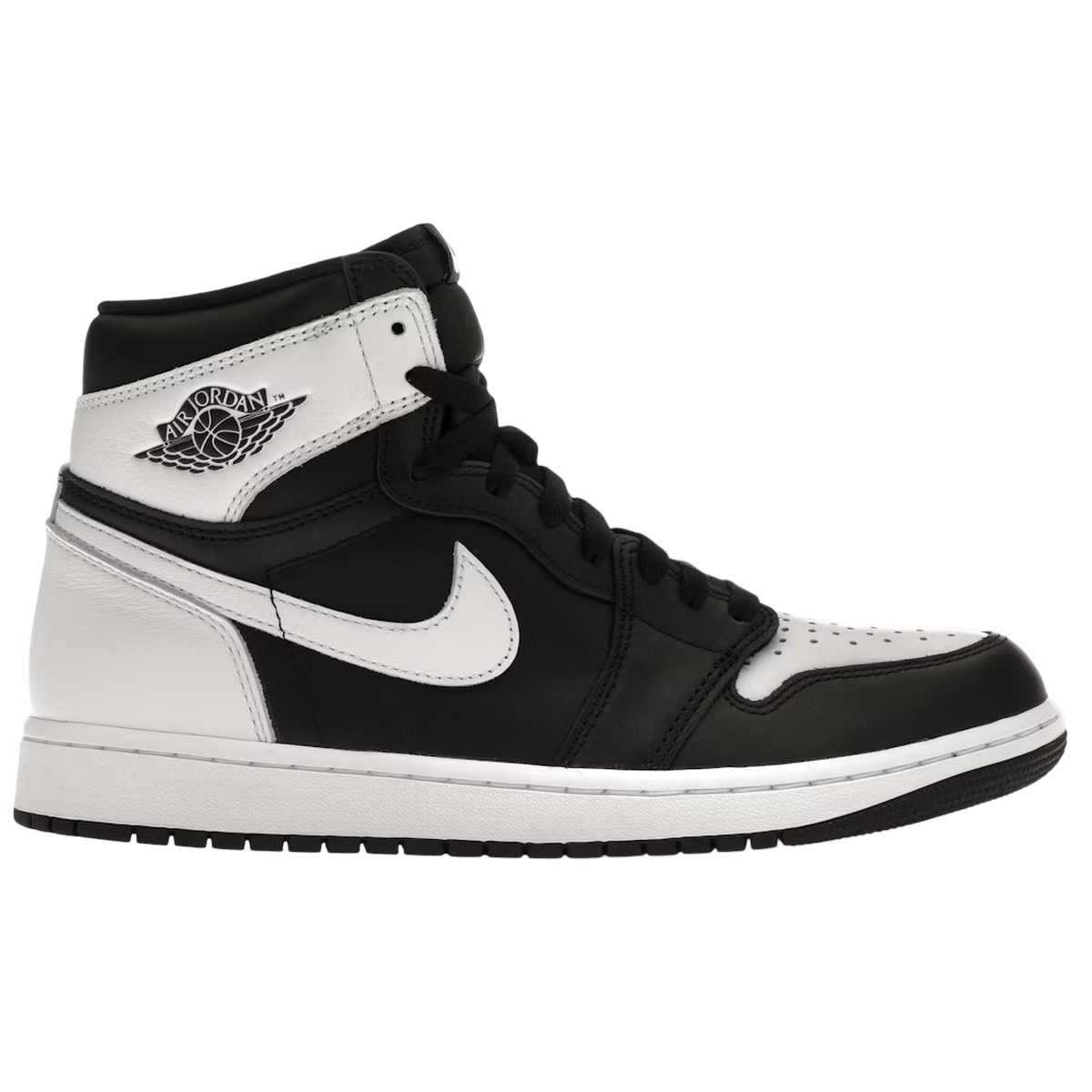 Air Jordan Retro High Black White - Sort  36