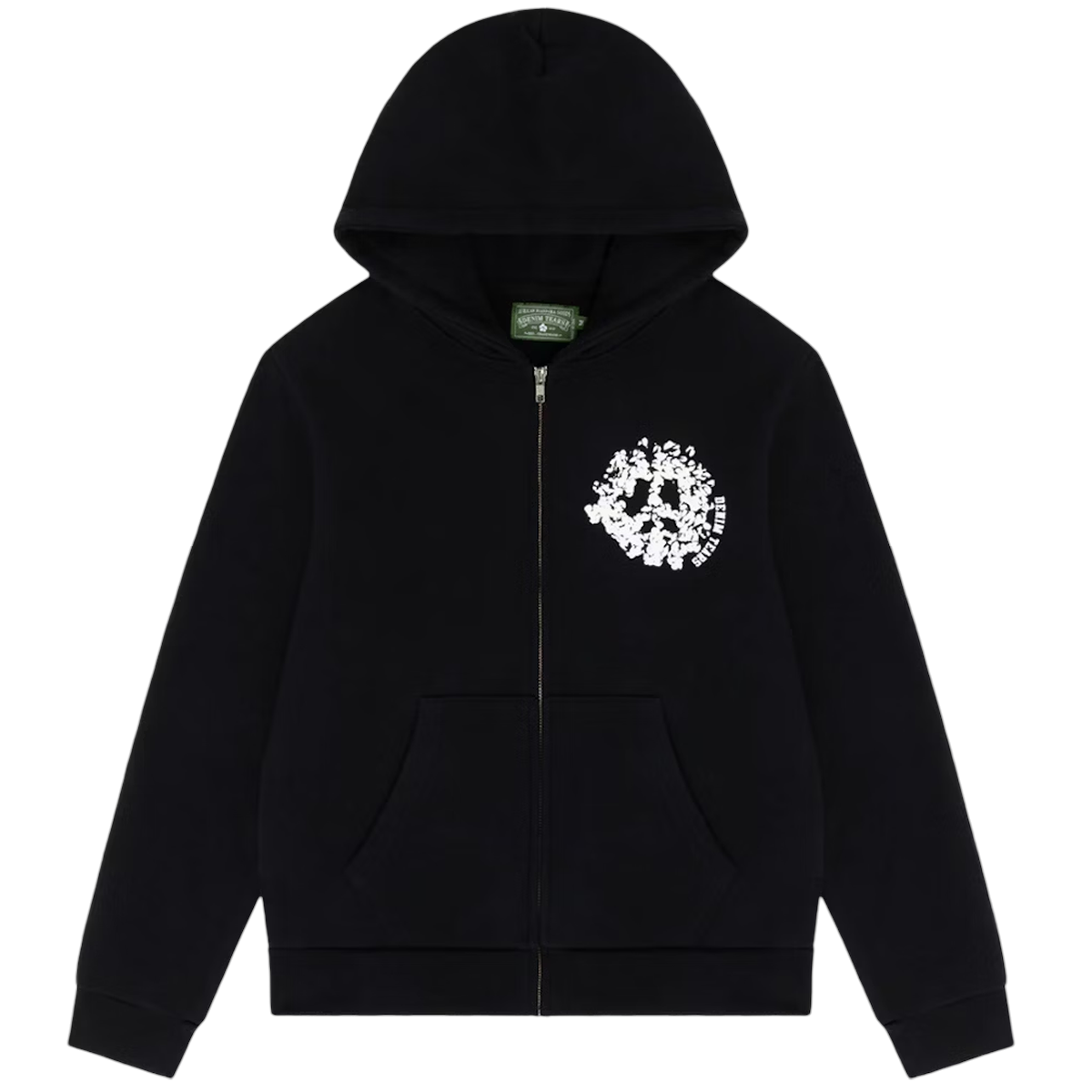 Denim Tears Denim University Zip Hoodie Black - Sort  XS