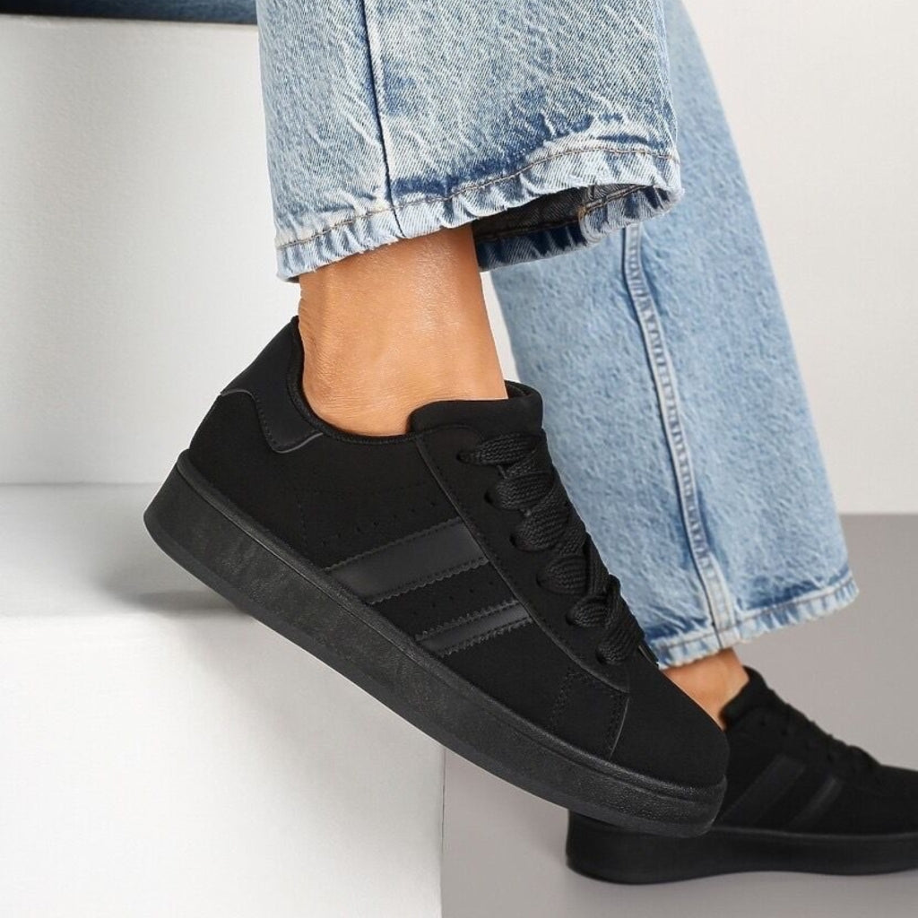 Ginette Dame Sneakers 123 Black Black - Sort Female 36