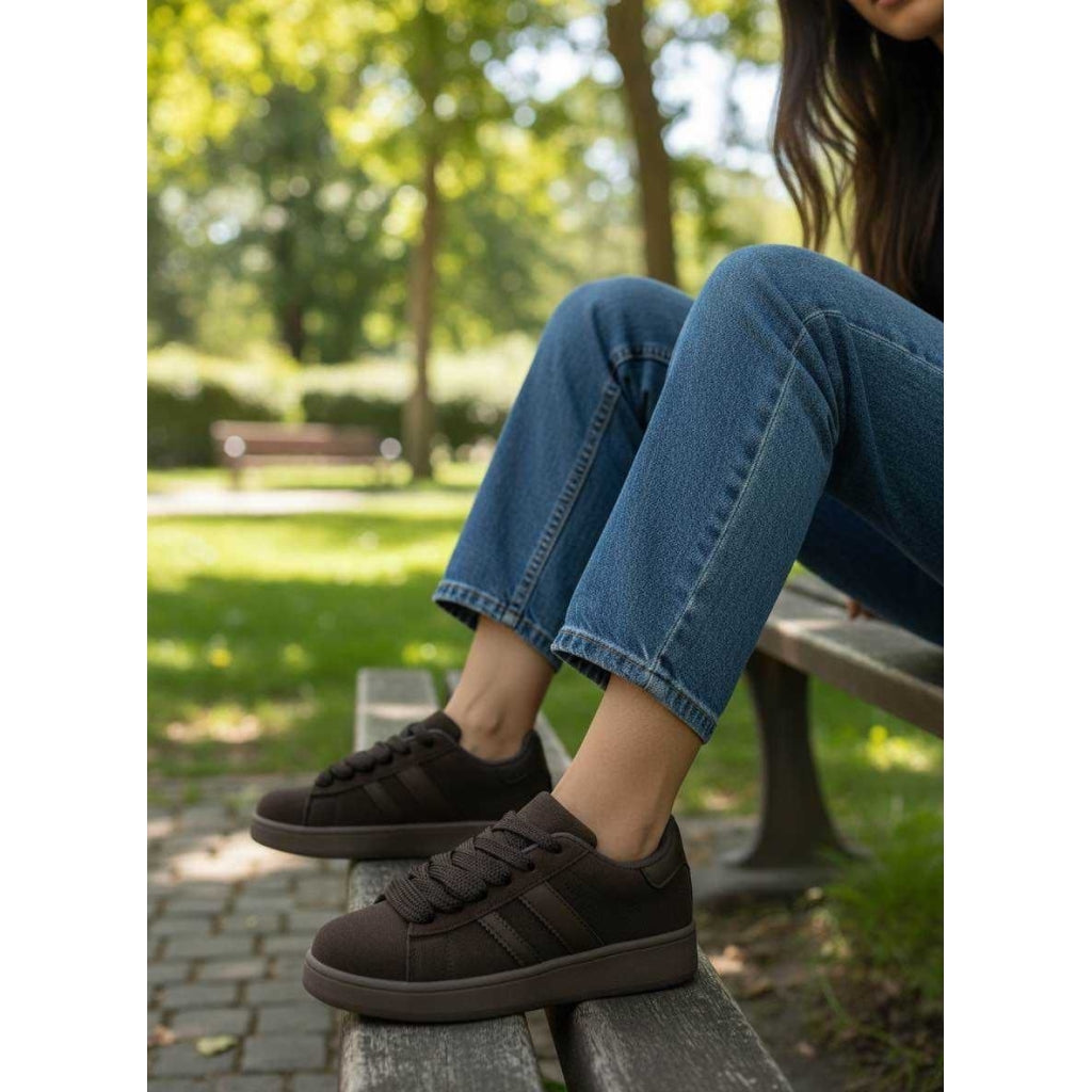 Ginette Dame Sneakers 123 Brown - Brun Female 38