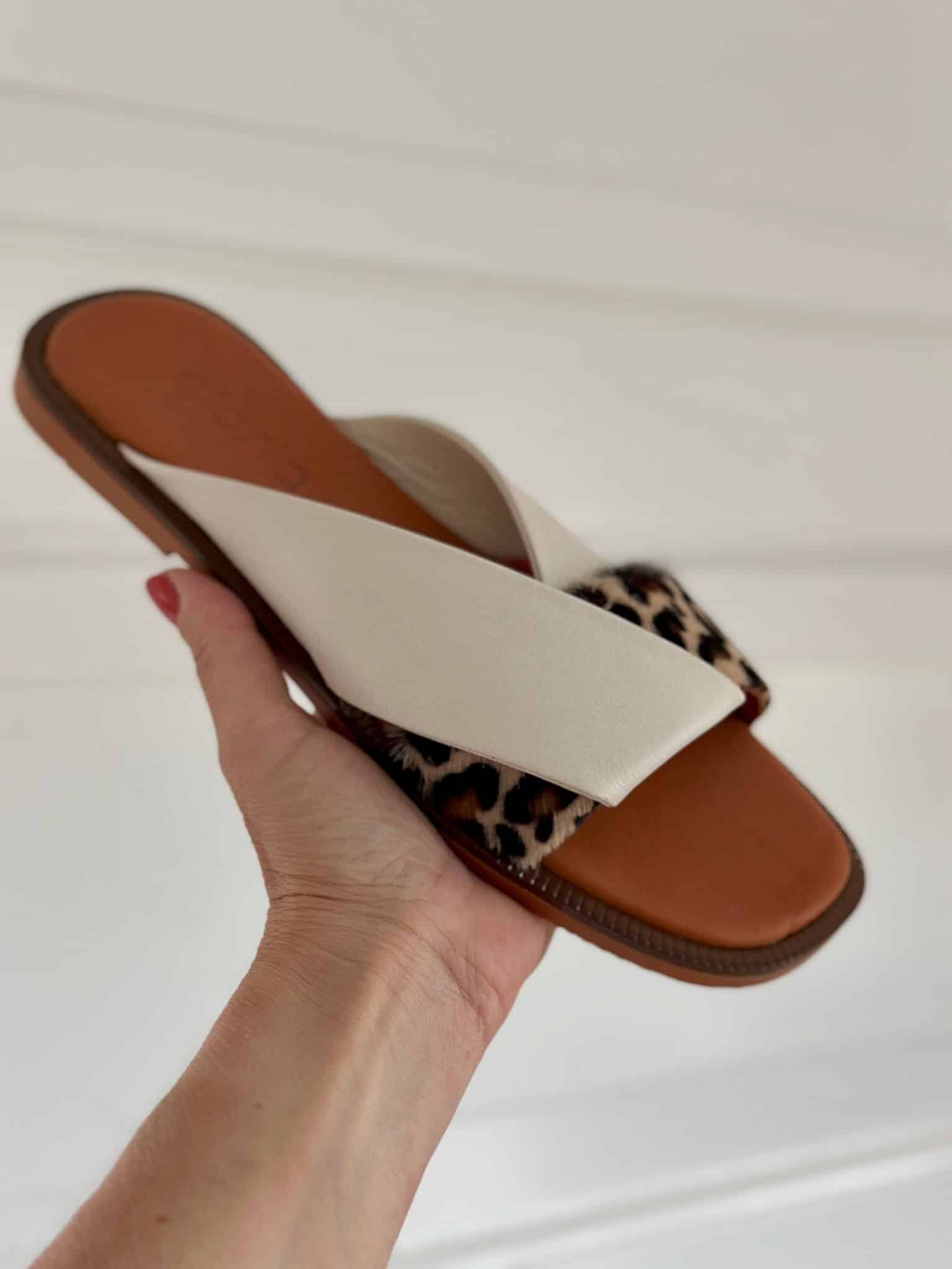 Gloria Shoes Marshmalow Leopard Slippers -   41