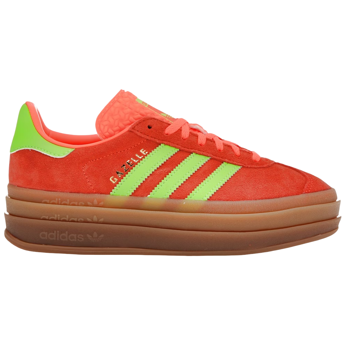 Adidas Gazelle Bold Solar Orange Solar Green - Grøn  36