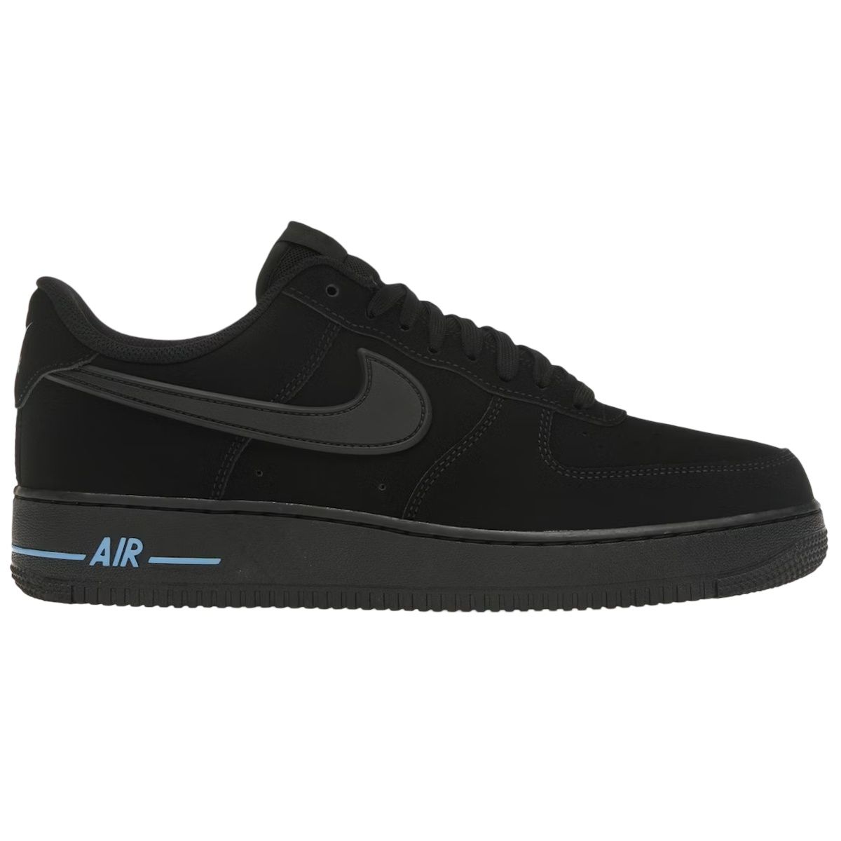 Nike Air Force Low Black University Blue - Sort  36