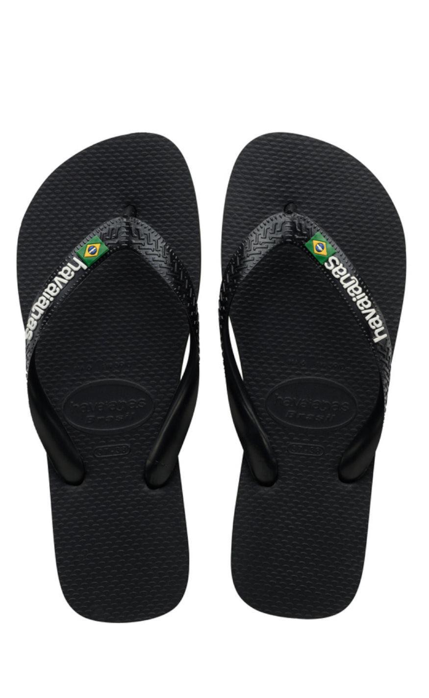 Havaianas Klipklapper Sandal Brasil Logo Black - Sort  35/36
