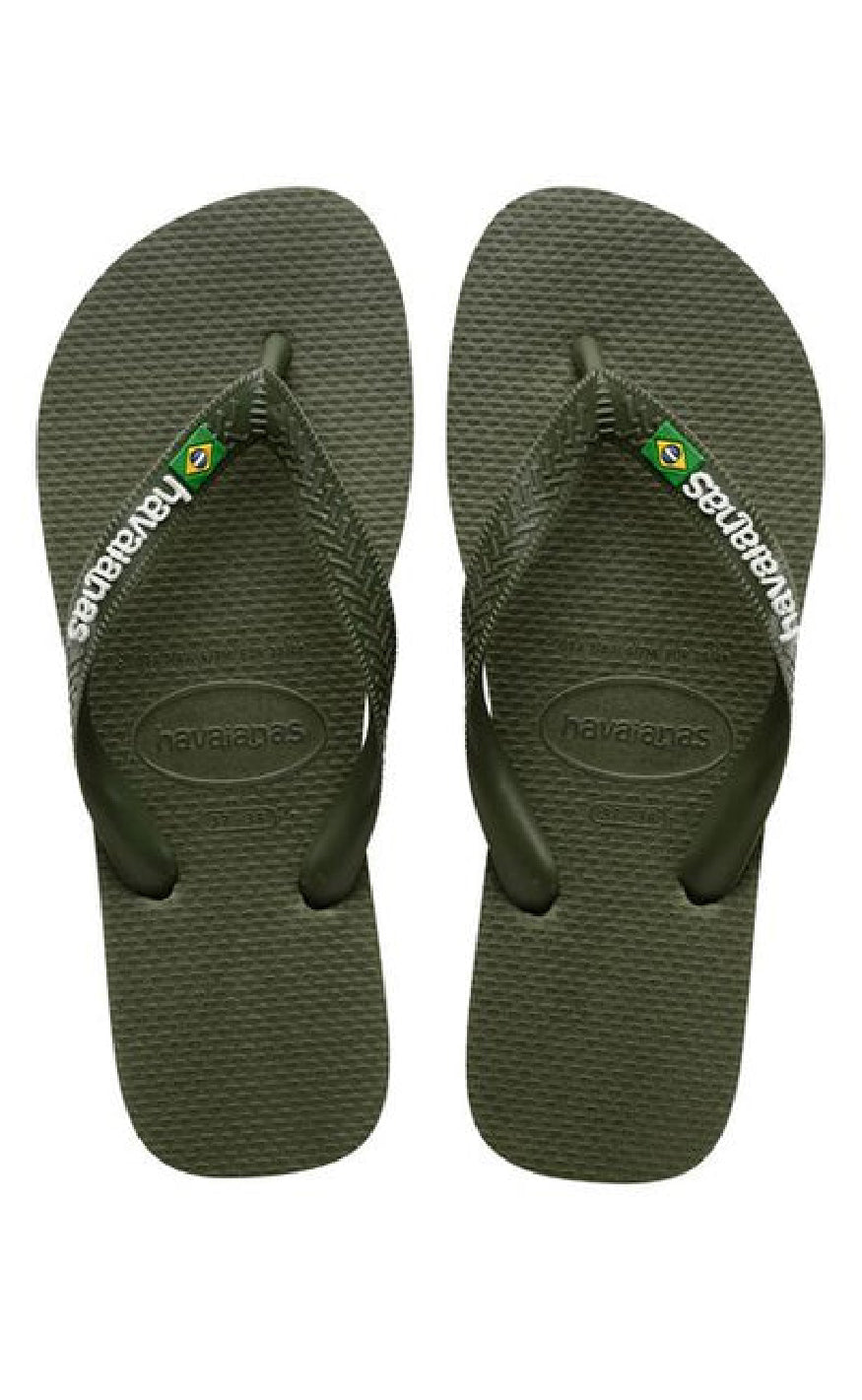 Havaianas Klipklapper Sandal Brasil Logo Green - Grøn  35/36