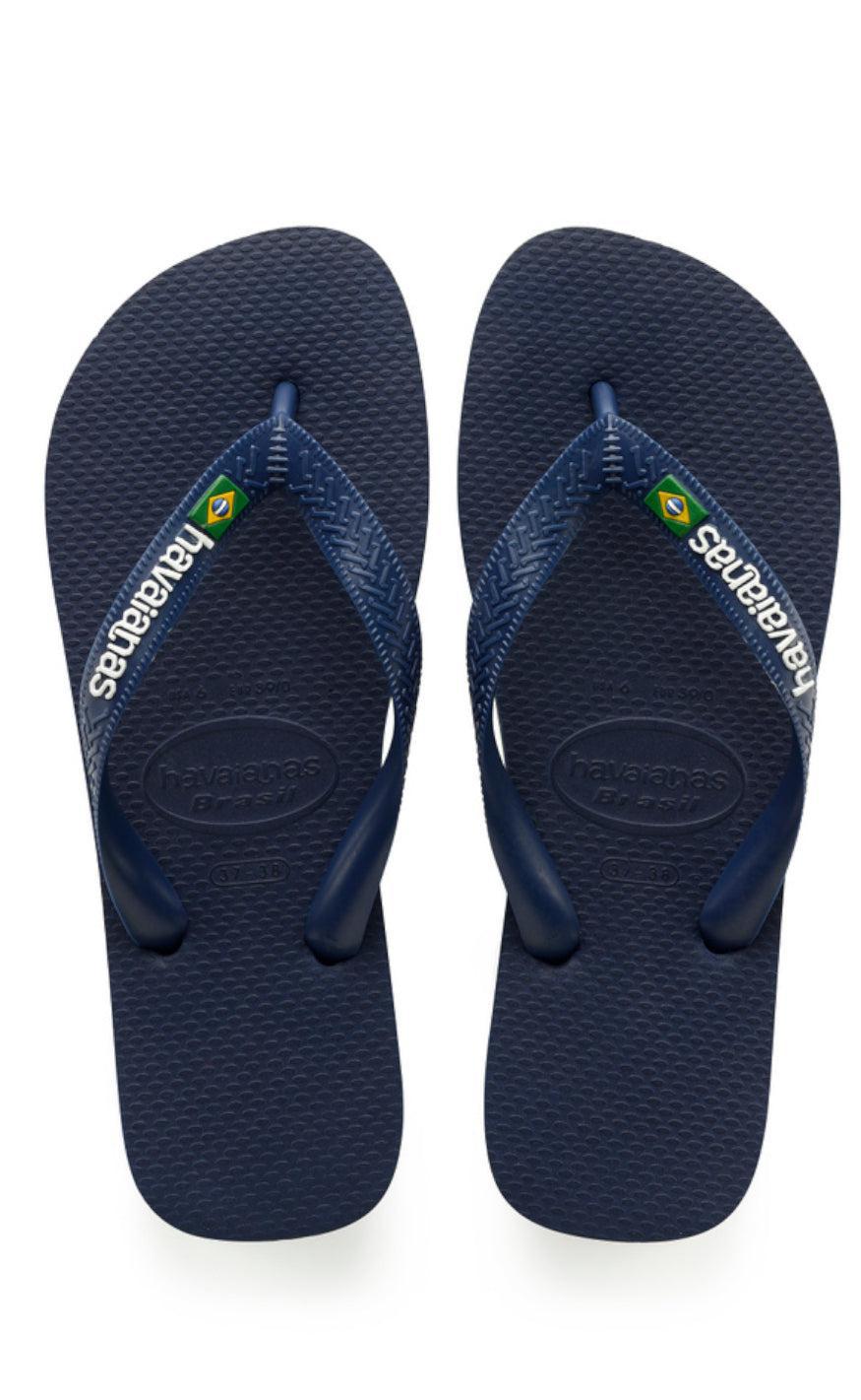 Havaianas Klipklapper Sandal Brasil Logo Navy Blue - Navy/blå Blå  35/36