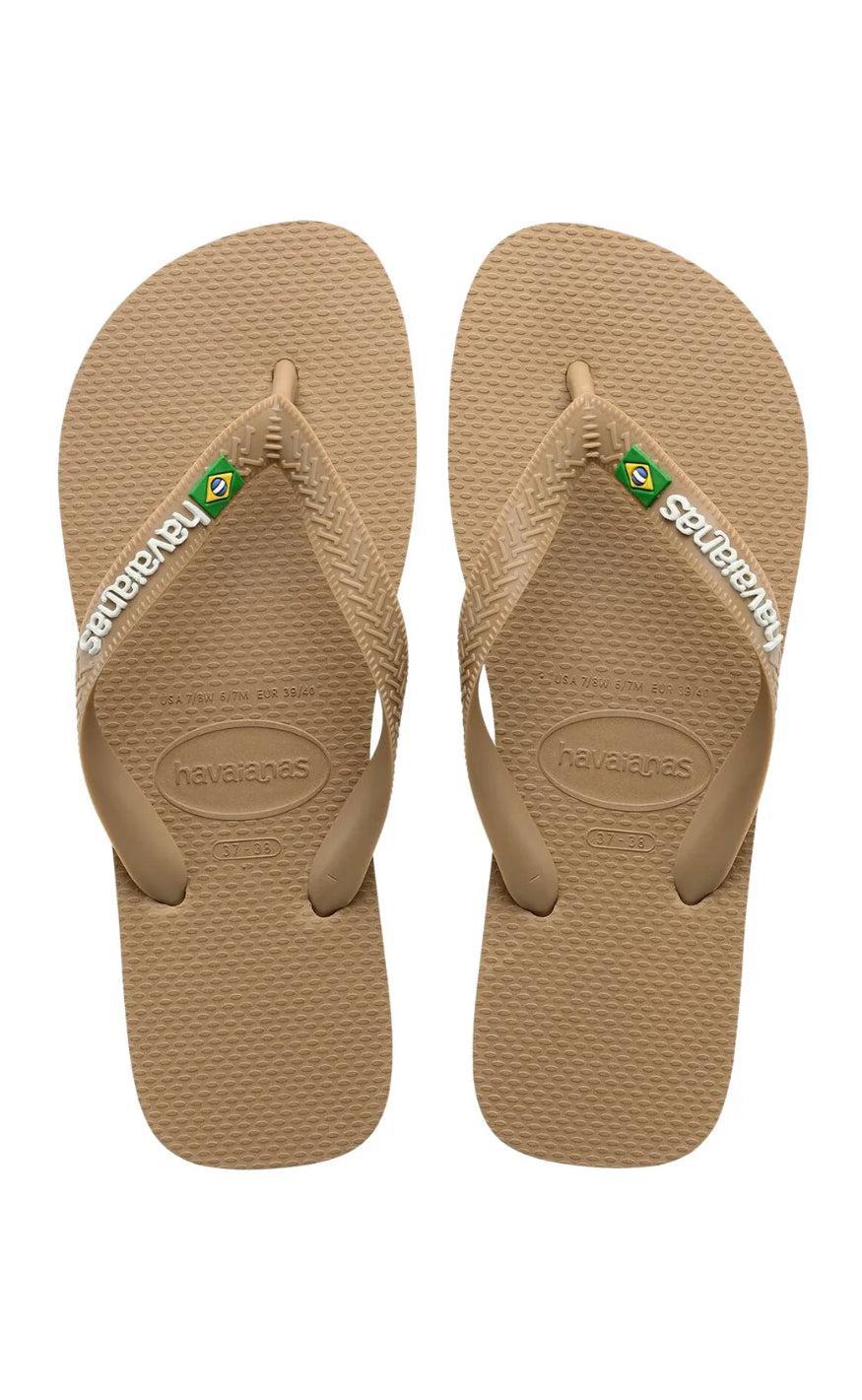 Havaianas Klipklapper Sandal Brasil Logo Rose Gold - Rød/Rose Guld  35/36