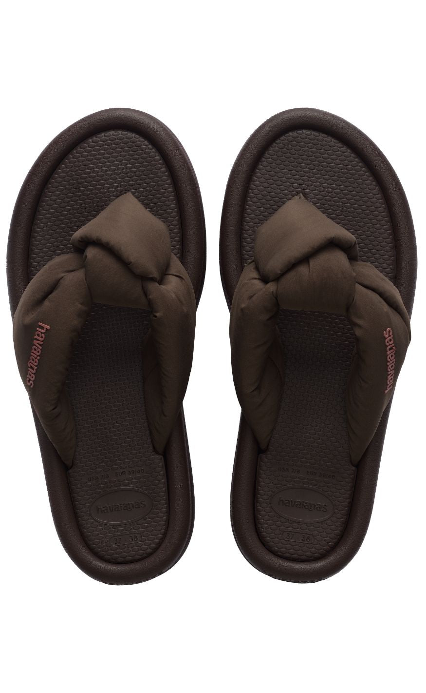 Havaianas Klipklapper Sandal Over Puffed Dark Brown - 0727 Dark Brun  35/36