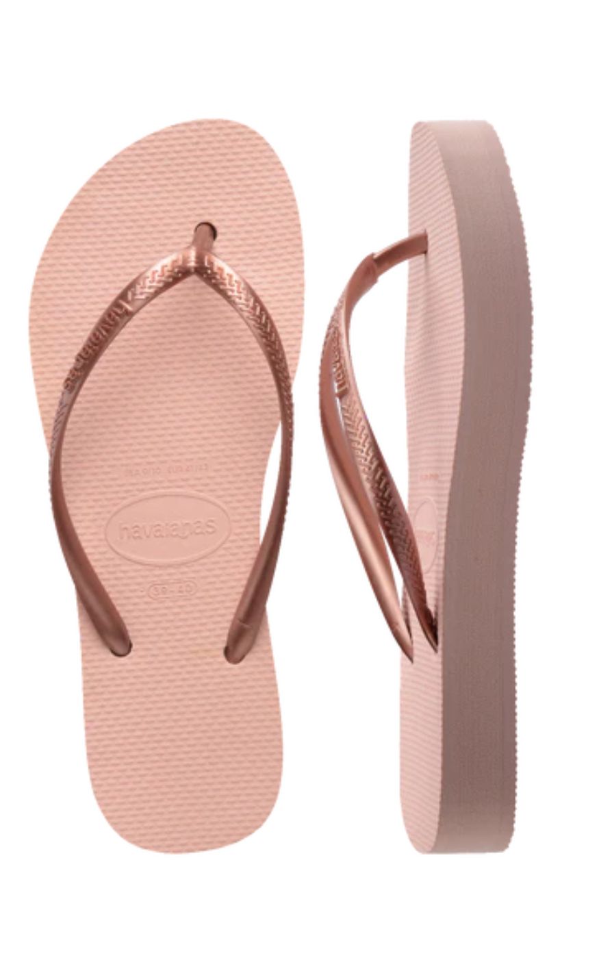 Havaianas Klipklapper Sandal Slim Flatform Ballet Rose - 0076 Ballet Rød  35/36