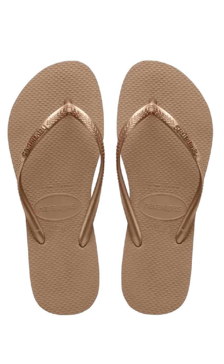 Havaianas Klipklapper Sandal Slim Rose Gold - Rød/Rose Guld  35/36