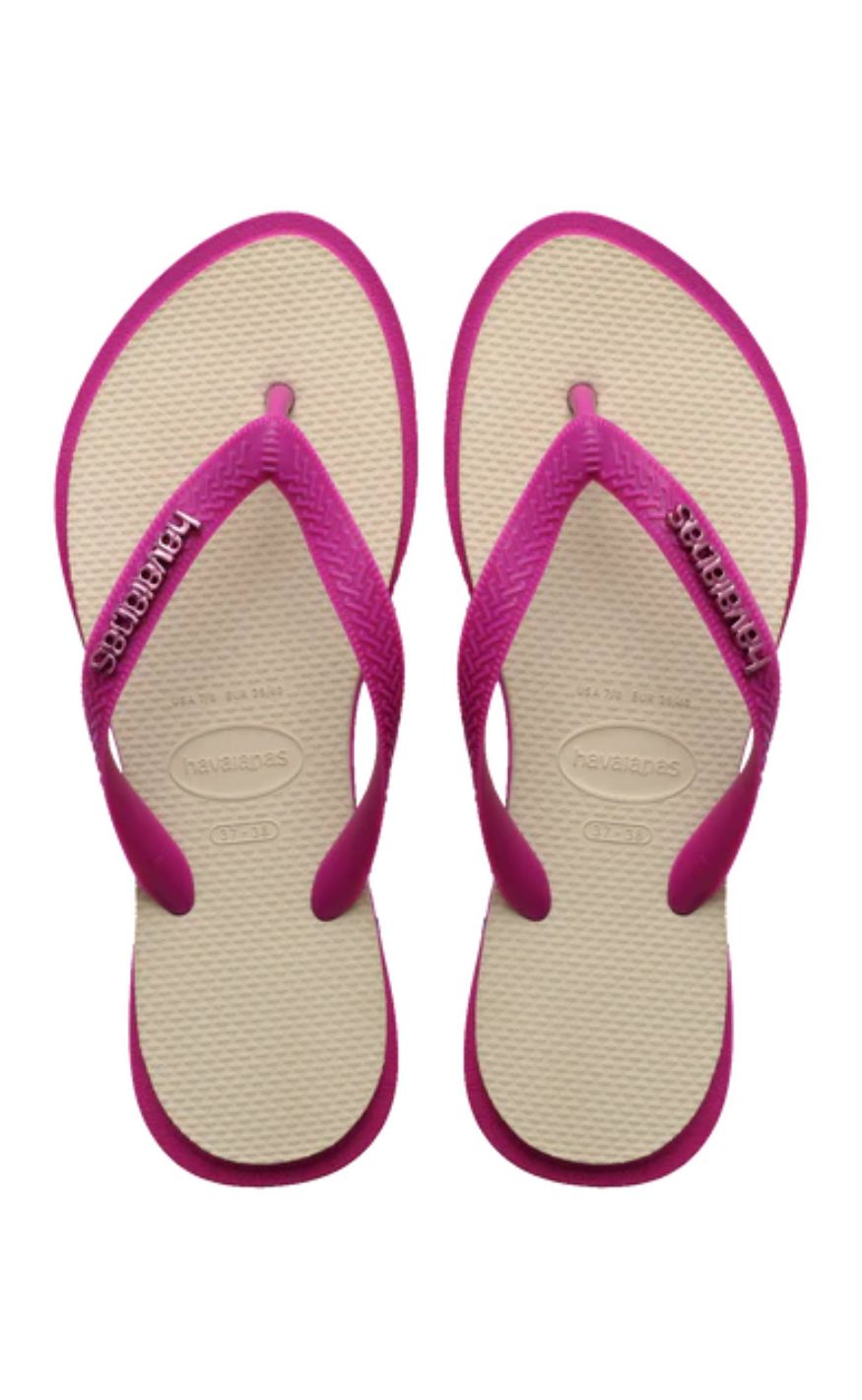 Havaianas Klipklapper Sandal Top Point Fusion Rose Gum Straw Beige - 2031 Rød/Rose G  35/36