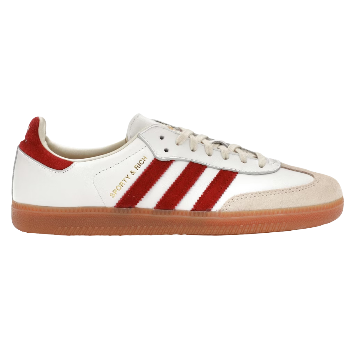Adidas Samba Sporty & Rich White Collegiate Burgundy - Hvid  36