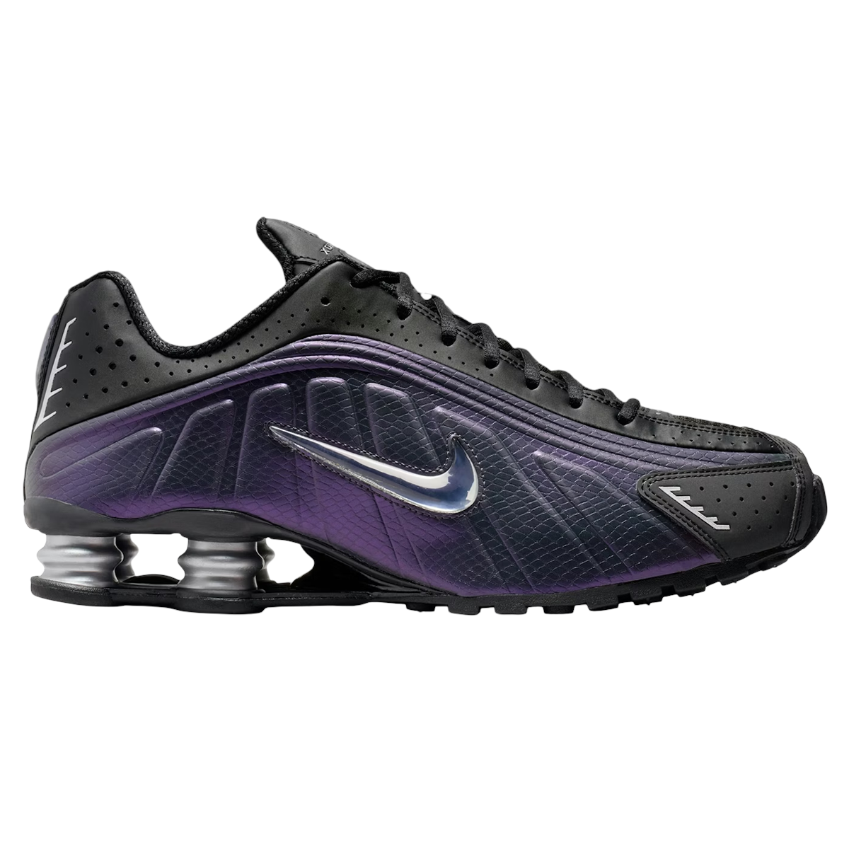 Nike Shox Black Metallic Silver Purple Dynasty - Sort  35,5