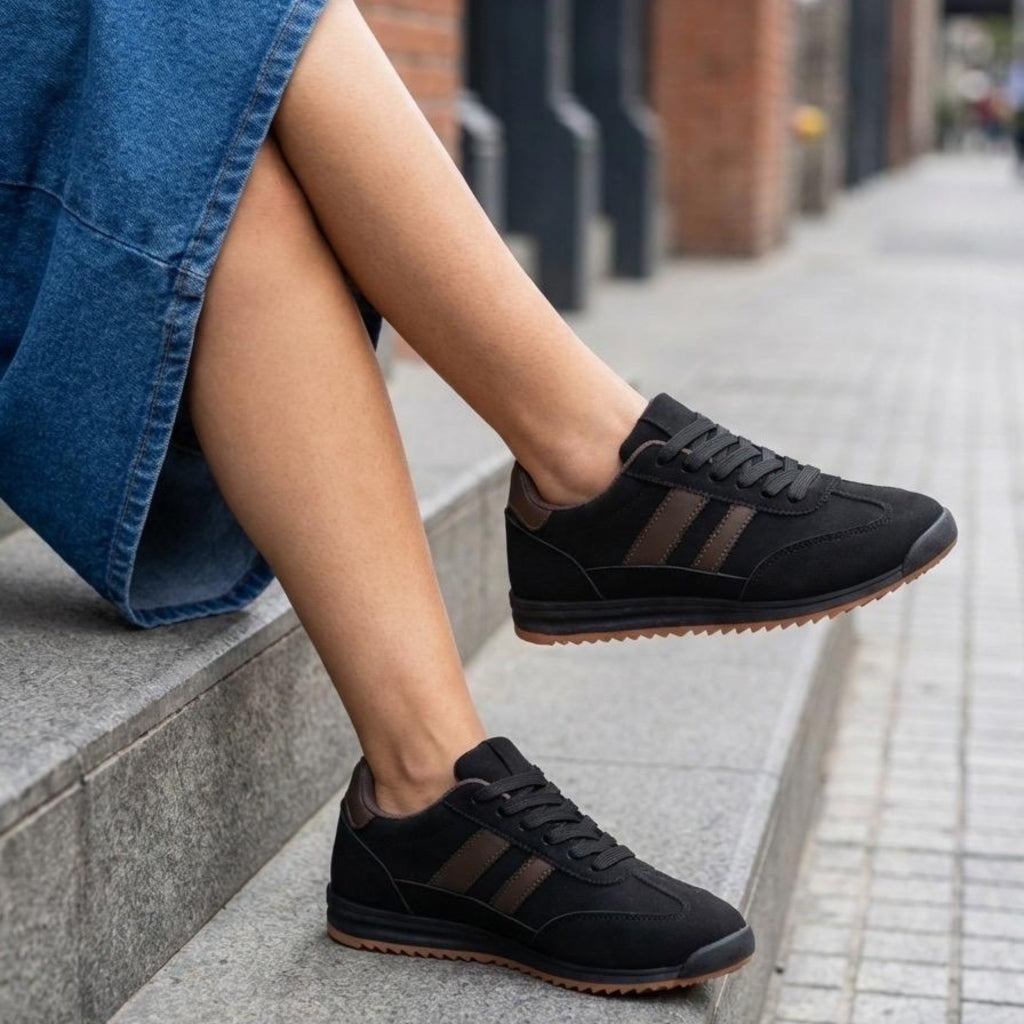 Kamelia Dame Sneakers 130 Black Black - Sort Female 36