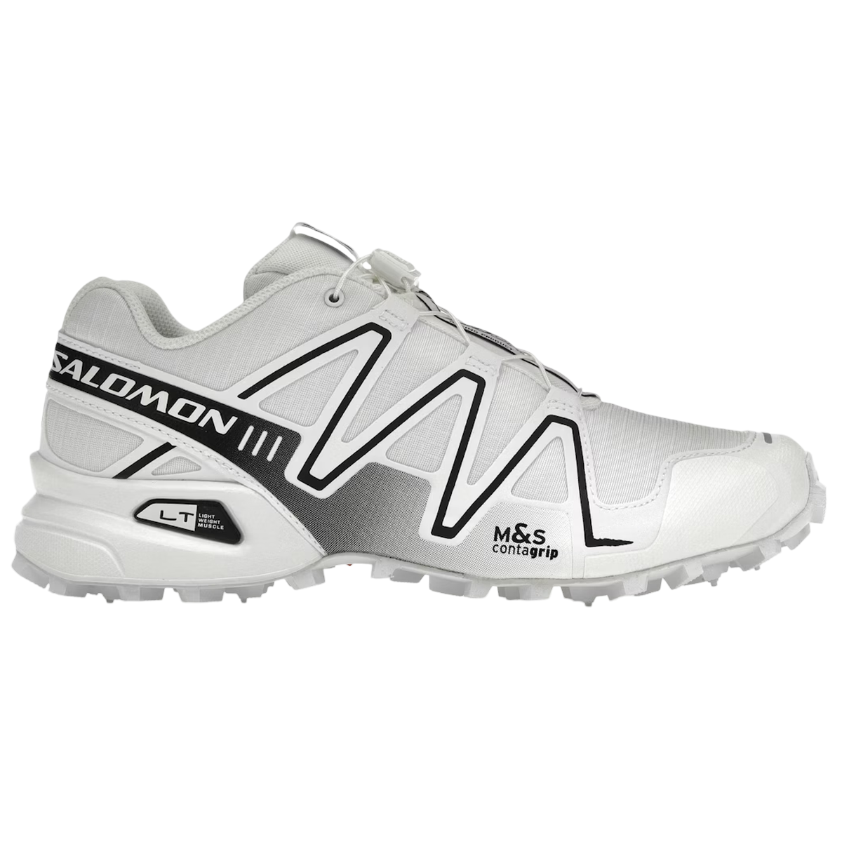 Salomon Speedcross White Alloy Black - Sort  36