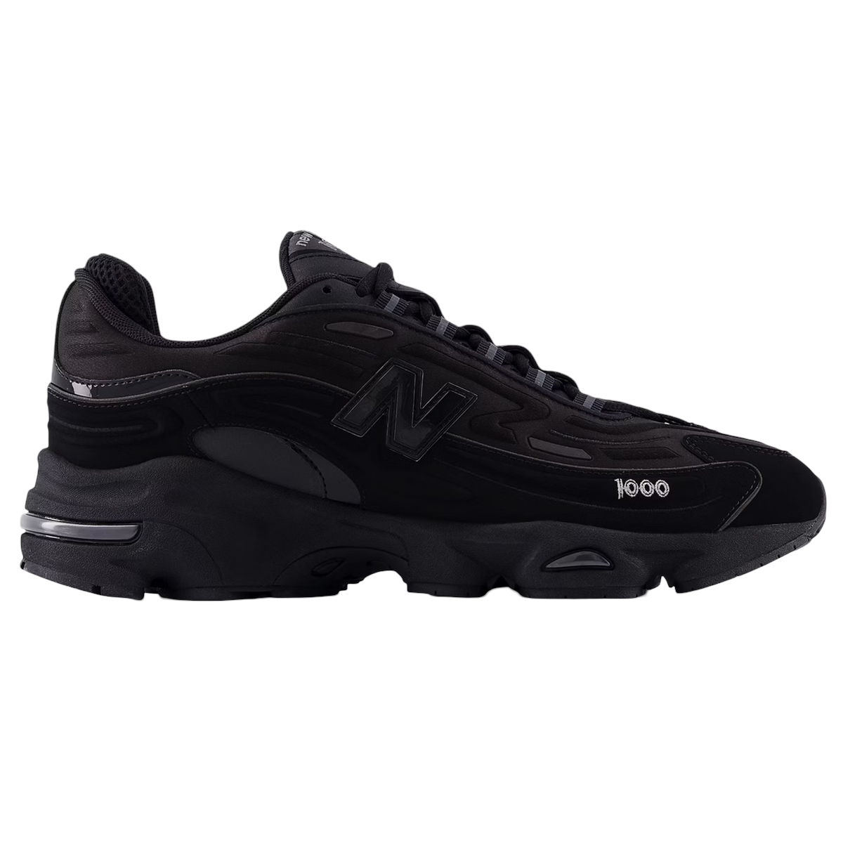 New Balance 1000 Black Metallic Black - Sort  36
