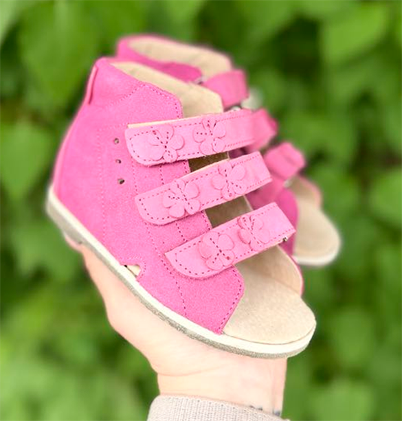 Aurelka Sandal Pink Blomster Sandal Med Ekstra Støtte - Pink