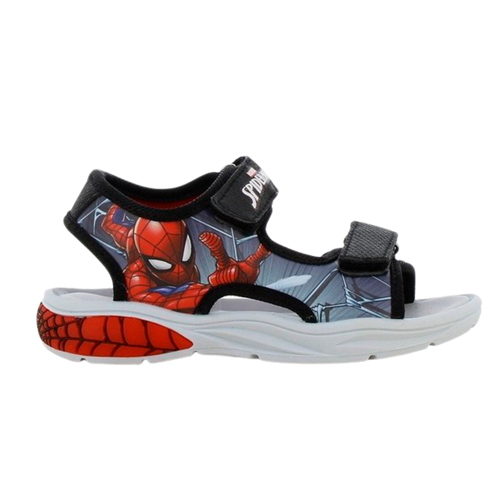 Marvel Spiderman Børne Sandaler Blink Sort Rød - Sort/rød  25