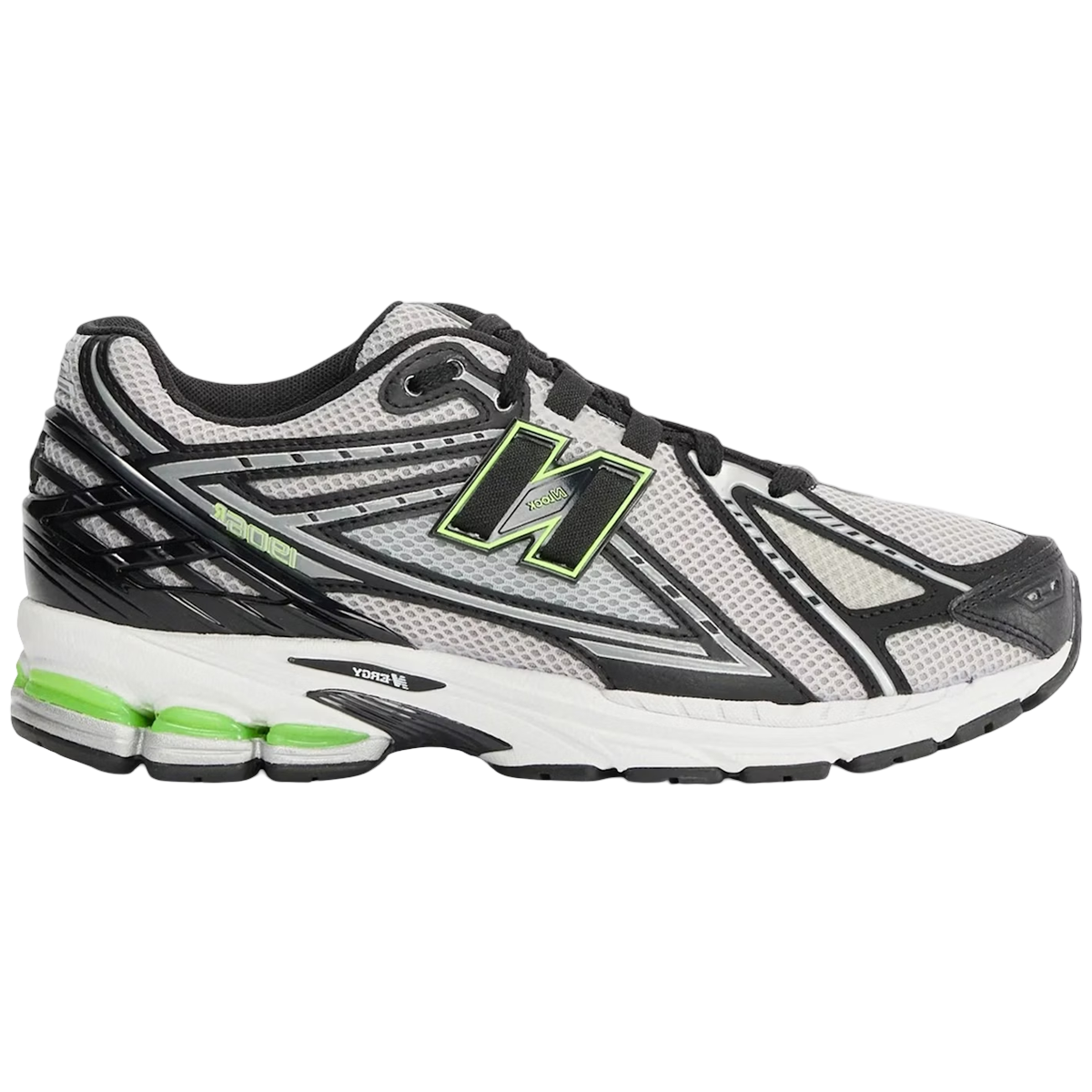 New Balance 1906r Light Grey White Black Green - Sort  35,5