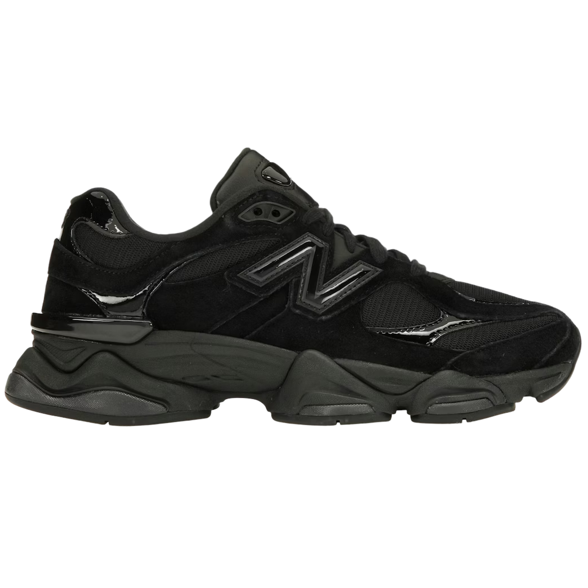 New Balance 9060 Triple Black Patent - Sort  36