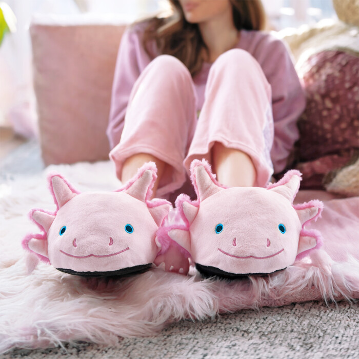Axolotl Slippers Hjemmesko One Size Pink - Pink