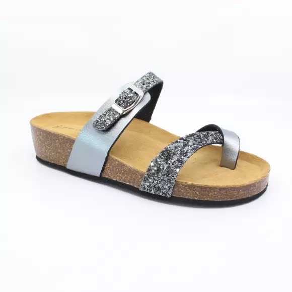 Bella Moda Bubbly Glitter Sko – Grå til super pris!