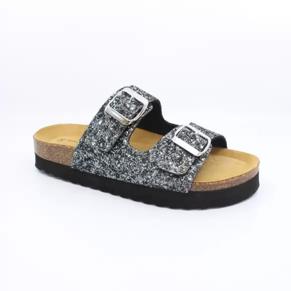 Bella Moda Glitter Top S25312t 007 - Antracit Tilbud 400 DKK