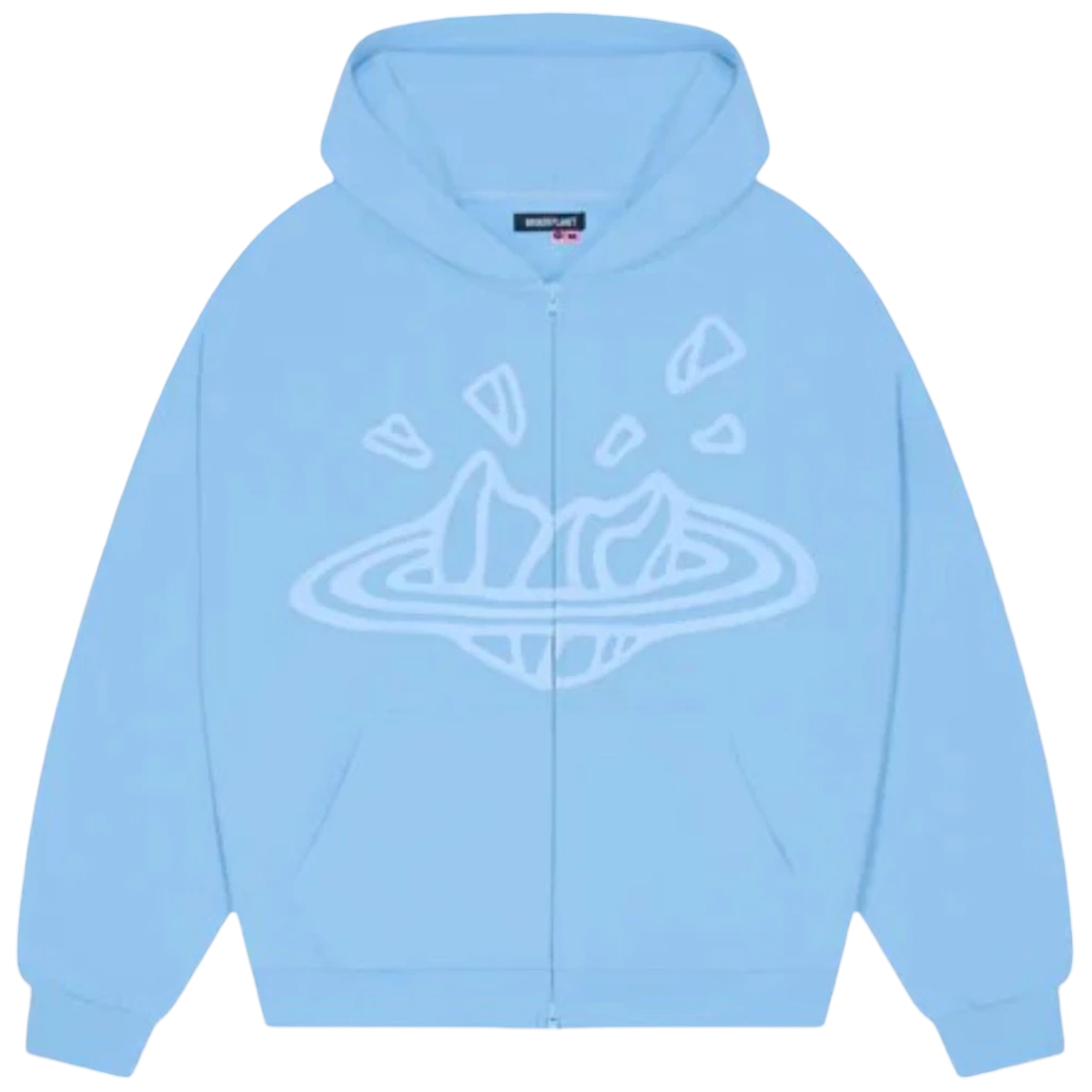 Broken Planet Market Sky Blue Zip Hoodie Sky Blue -   XS
